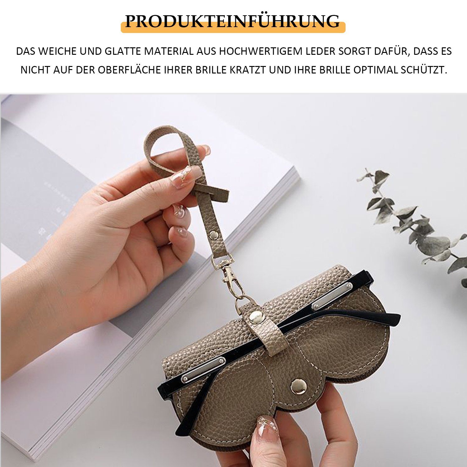TOPMELON Brillenetui 3-Stk Weiche Leder-Sonnenbrillen Sonnenbrillentasche