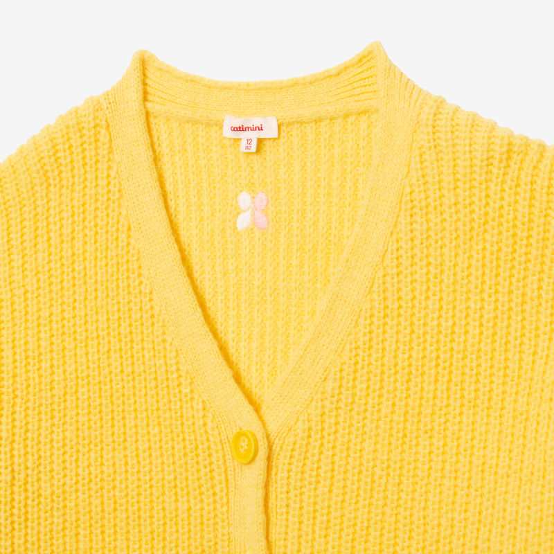 Cardigan fille mousseux jaune Catimini