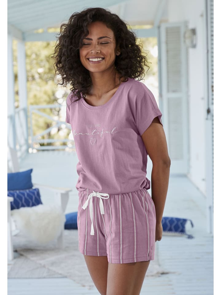 VIVANCE DREAMS Shorty in mauve gestreift günstig kaufen