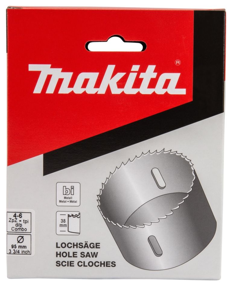 Makita Accessories P-52716 Πριόνι οπών HSS 95 mm Διμεταλλικό λευκό