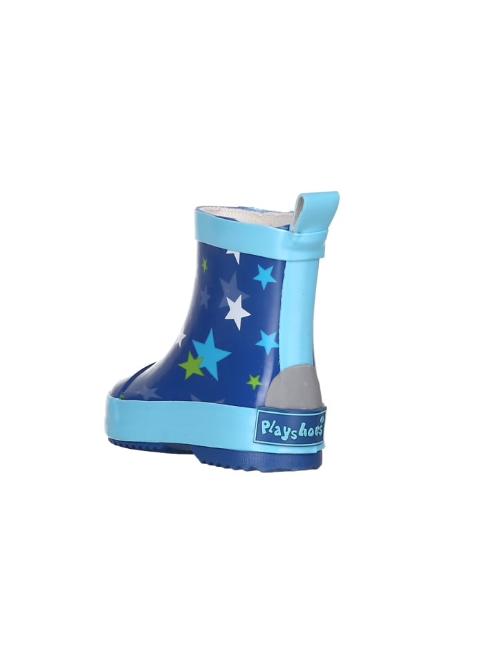Playshoes Gummistiefel Halbschaft Sterne in Blau günstig kaufen