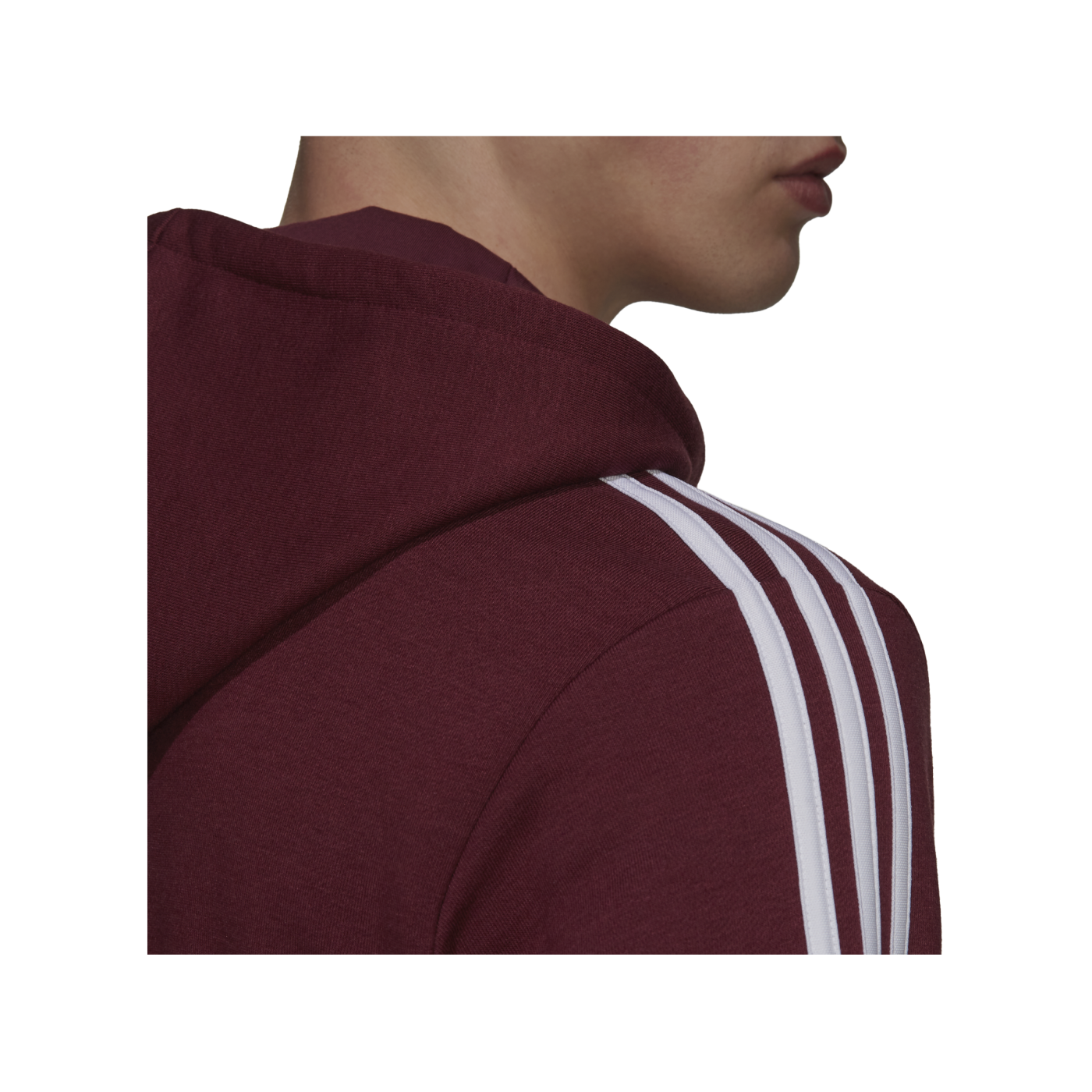 adidas Essentials 3S Kapuzenjacke Rot Weiss