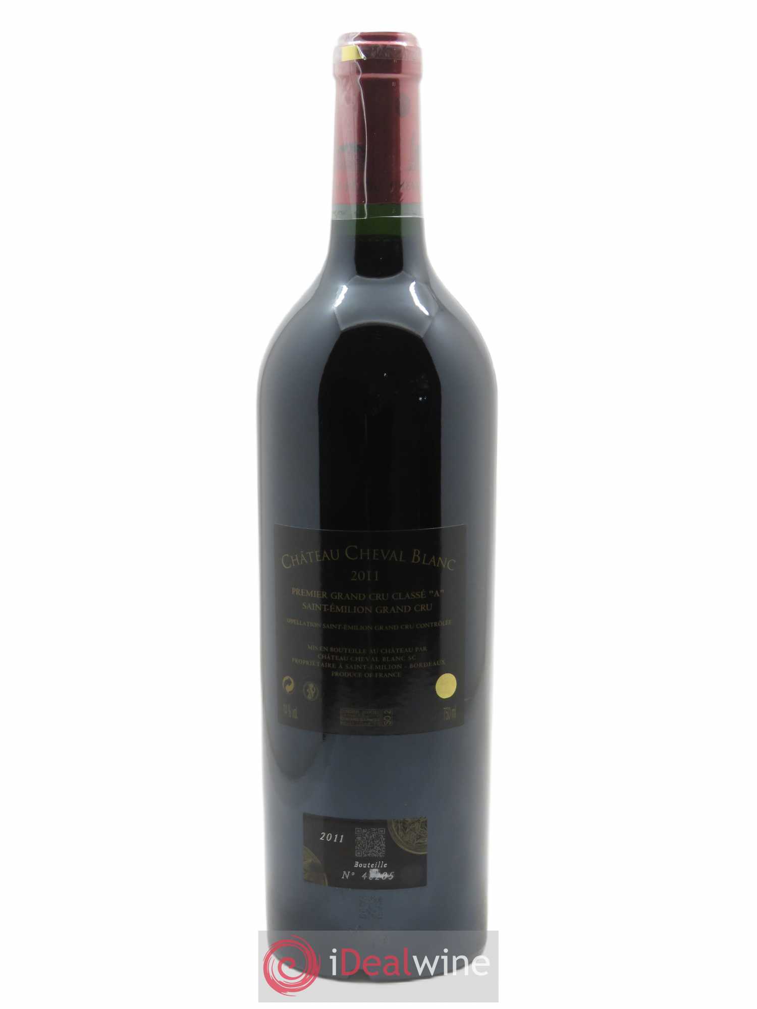 Château Cheval Blanc 1er Grand Cru Classé A (CBO à partir de 6 BTS) 2011 - Lot de 1 Bouteille