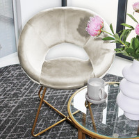 Home Deluxe Samtstuhl SELESA Beige