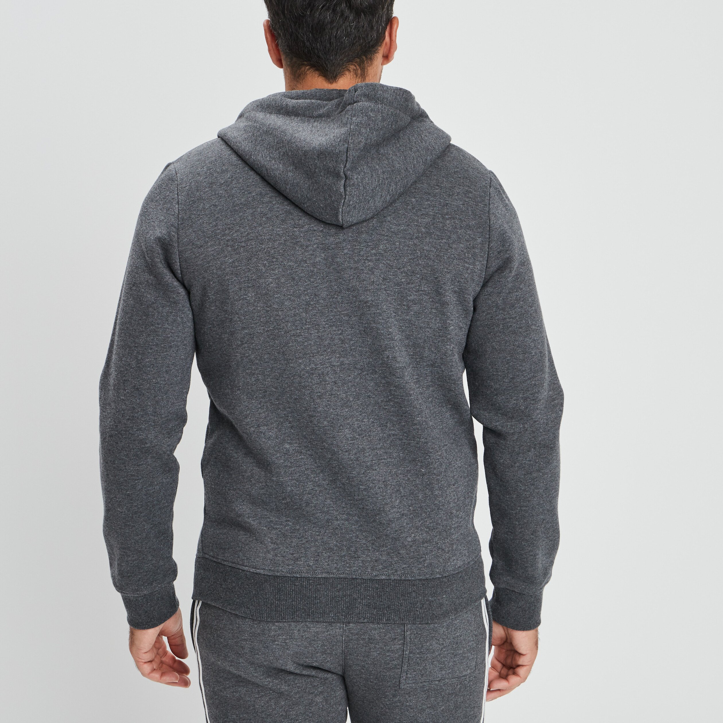 Sweat zippé à capuche Creeks gris foncé homme | La Halle