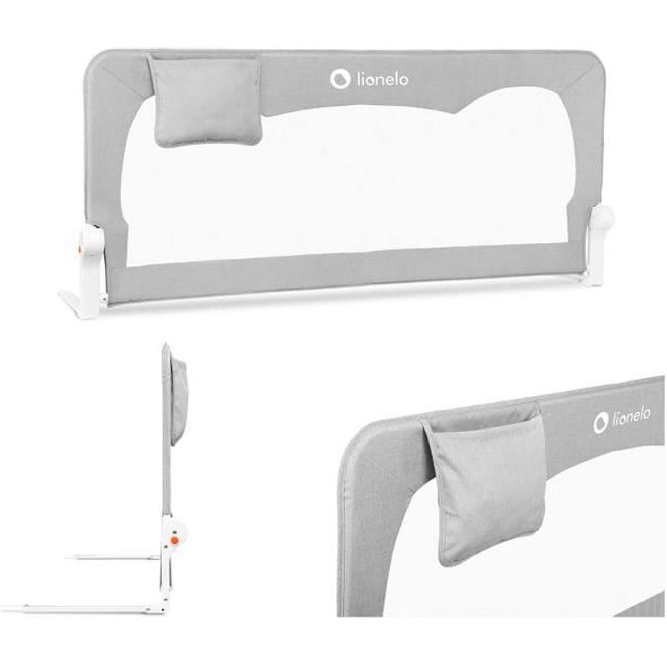 LIONELO Barrière de lit bébé Hanna protection anti-chute 150x66cm pliage