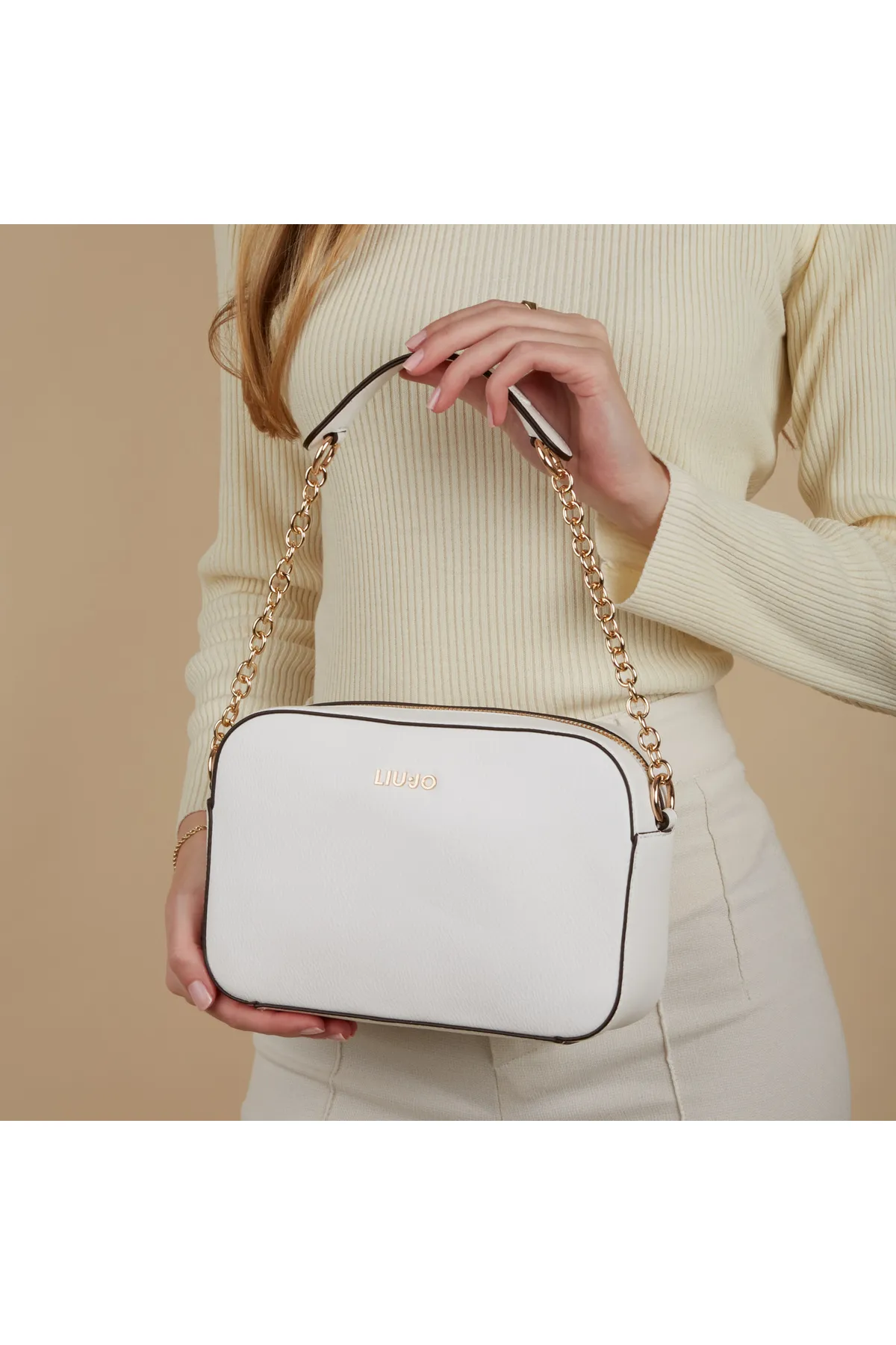 1'ASLAN  Liu Jo Jorah Damen Schultertasche Weiß Aa4093e0037-1065