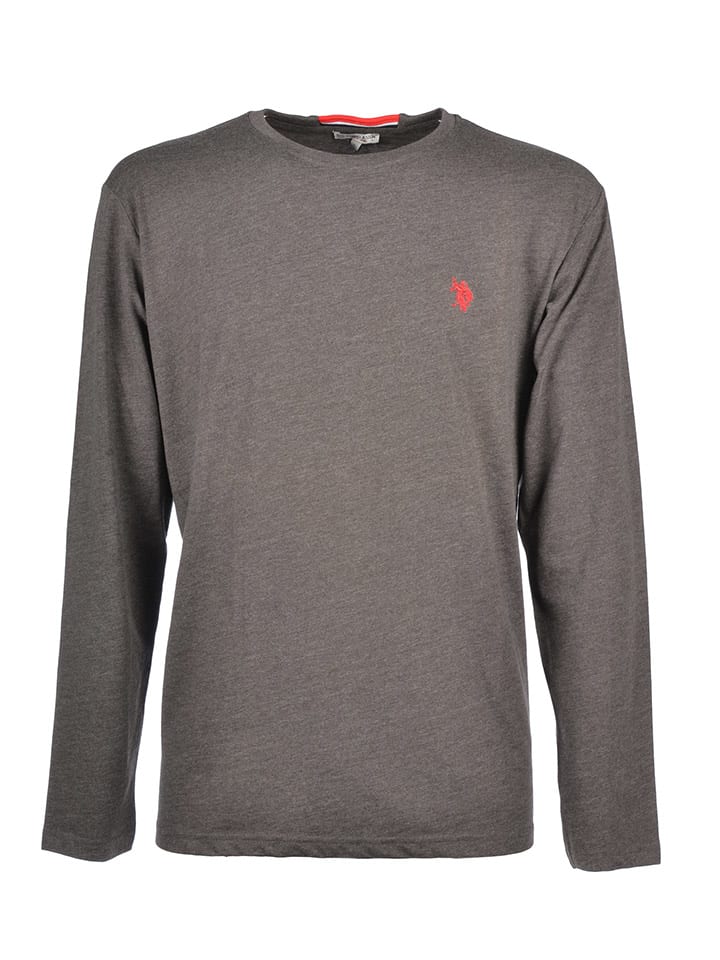 U.S. Polo Assn. Longsleeve in Anthrazit günstig kaufen