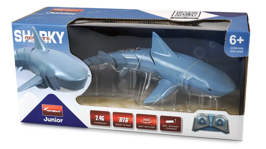 Amewi Sharky - Der blaue Hai, 4 Kanal, 2,4 GHz, RTR