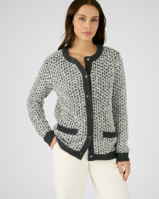 Gilet veste maille bouclette
