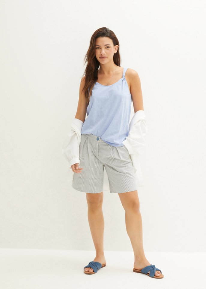 Baumwoll Top mit Knotendetails
