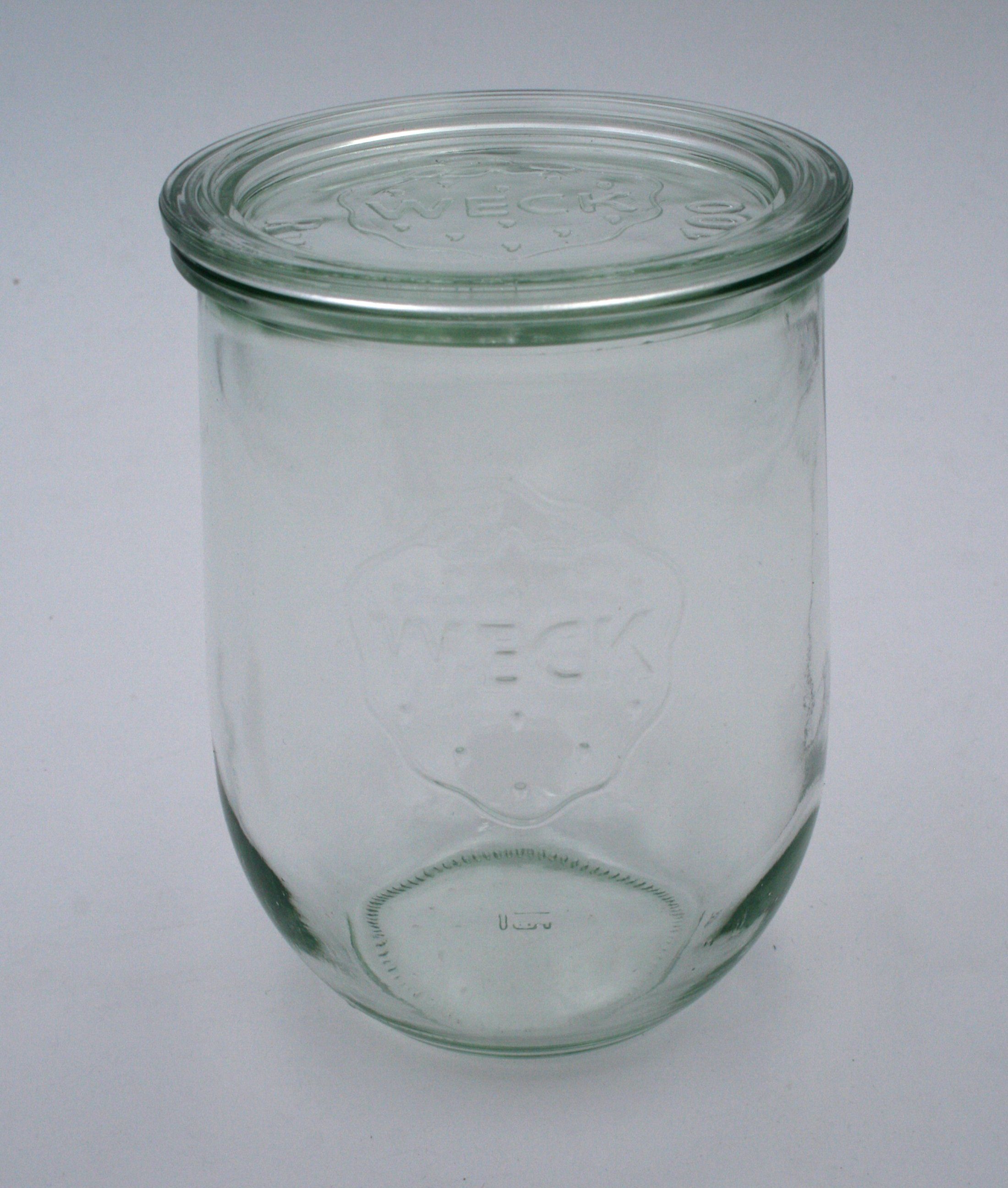 WECK Einmachglas 6 Weck Einkochgläser Tulpenform 1062 ml RR 100 mit Deckel Nr.745