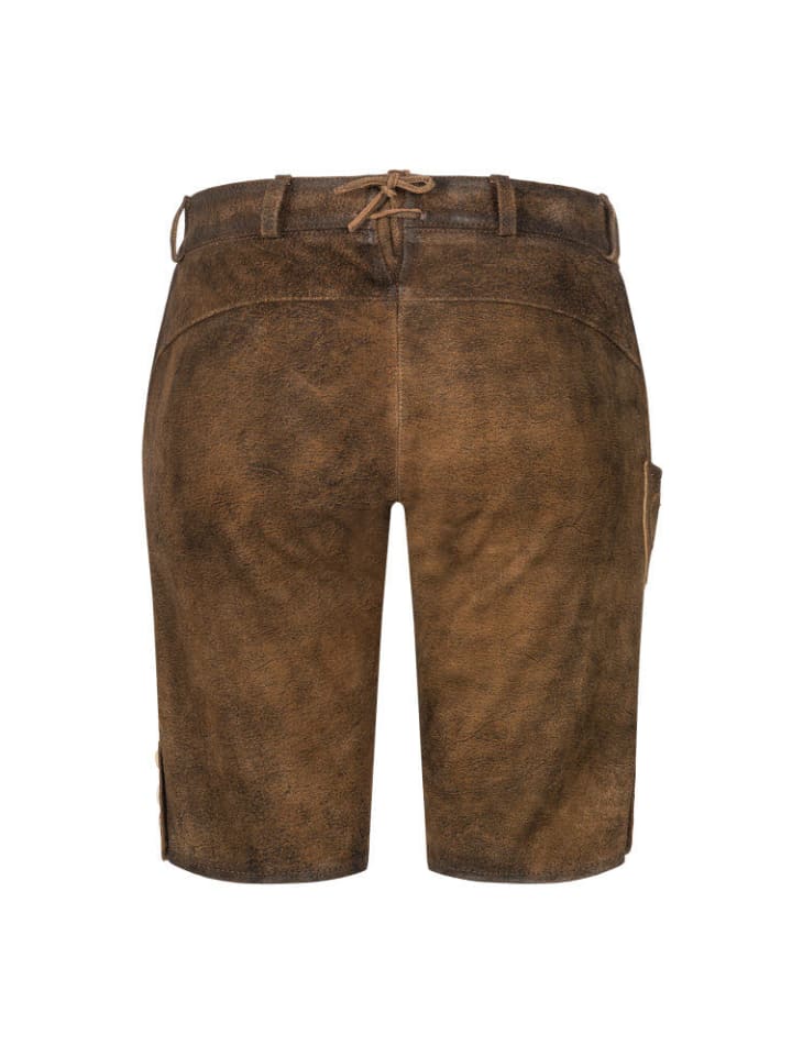 Nübler Lederhose kurz Tilda in Tabak Braun günstig kaufen