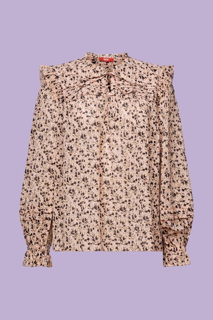 Gemusterte Chiffonbluse