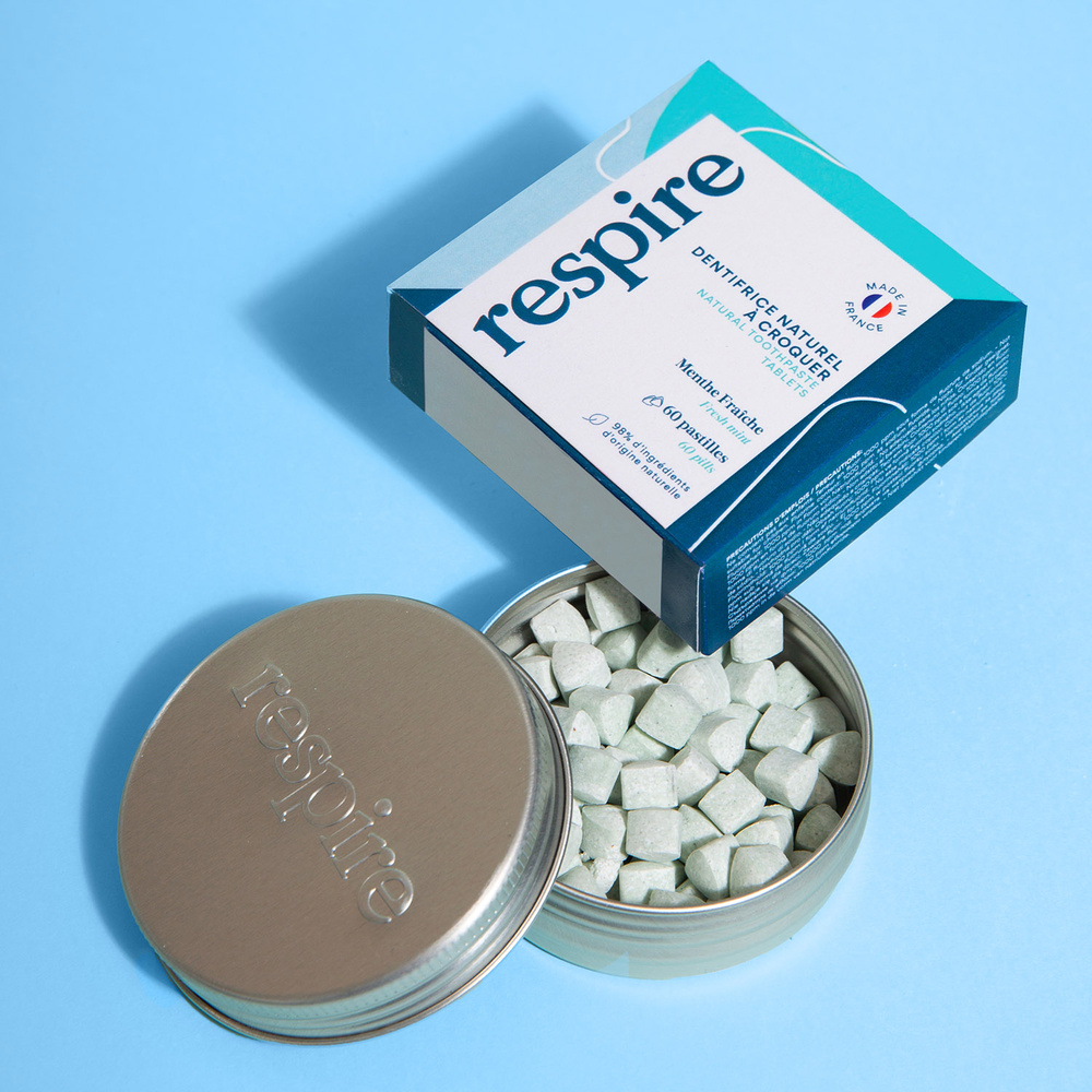 Respire Dentifrice solide 60 pastilles DENTIFRICE SOLIDE