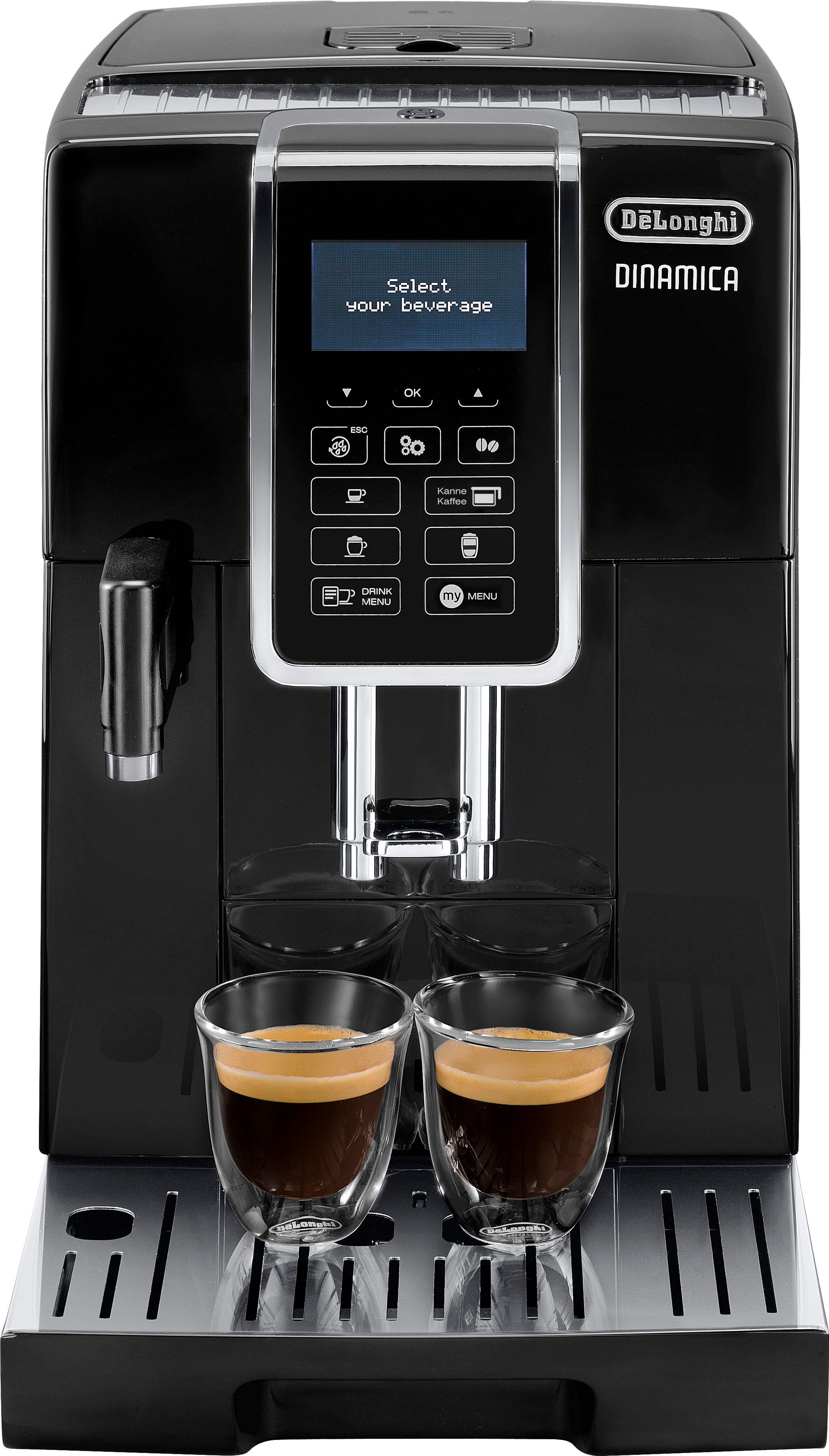 De'Longhi Kaffeevollautomat Dinamica ECAM 356.57.B, mit 4 Direktwahltasten, Kaffeekannenfunktion