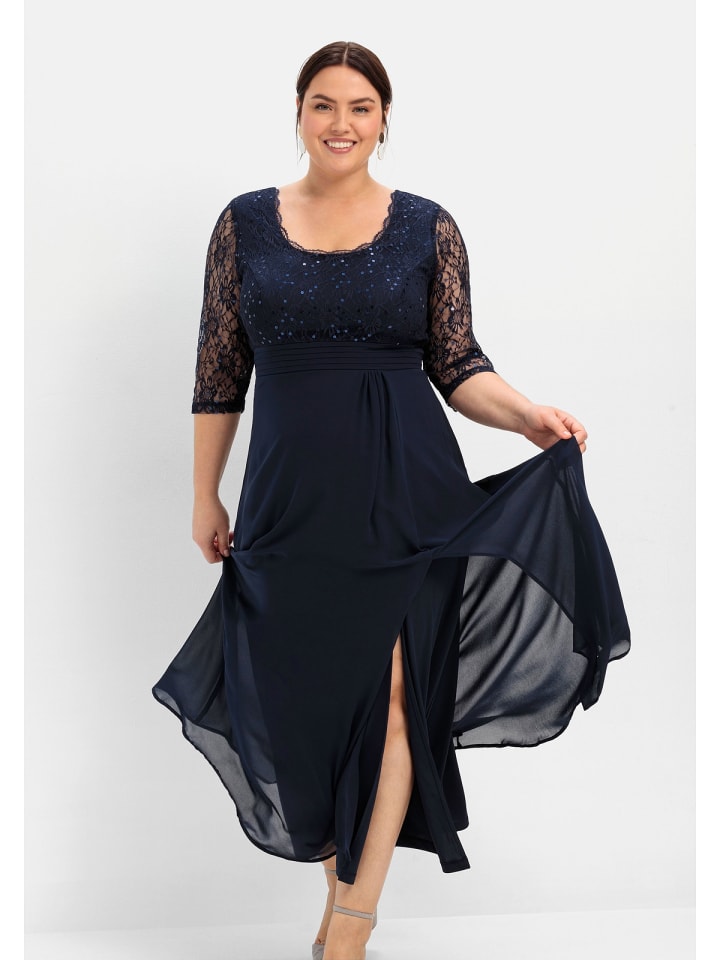sheego Abendkleid in marine günstig kaufen