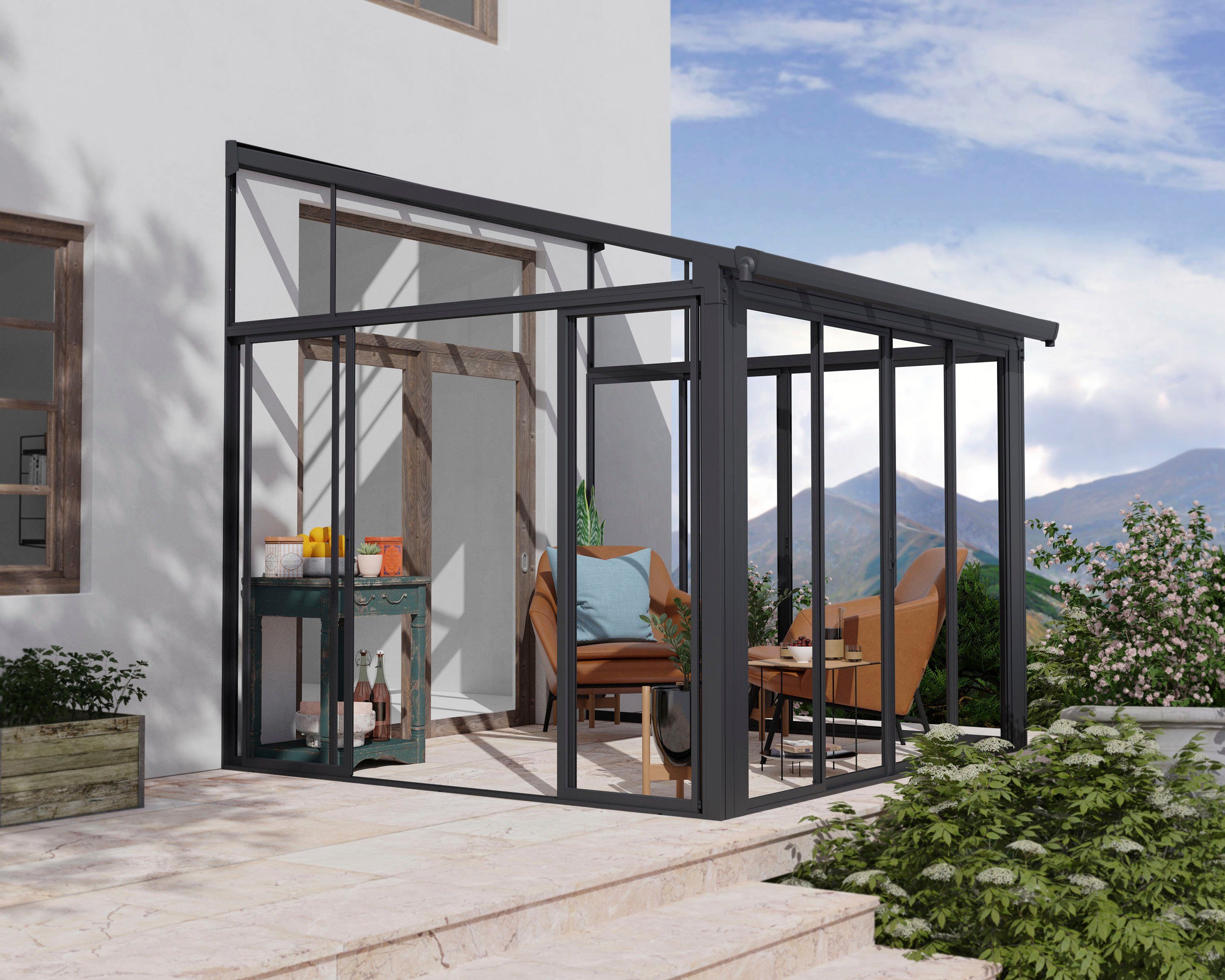 Palram - Canopia Wintergarten SanRemo, BxT: 305x2,77 cm, Bedachung Hohlkammerplatten