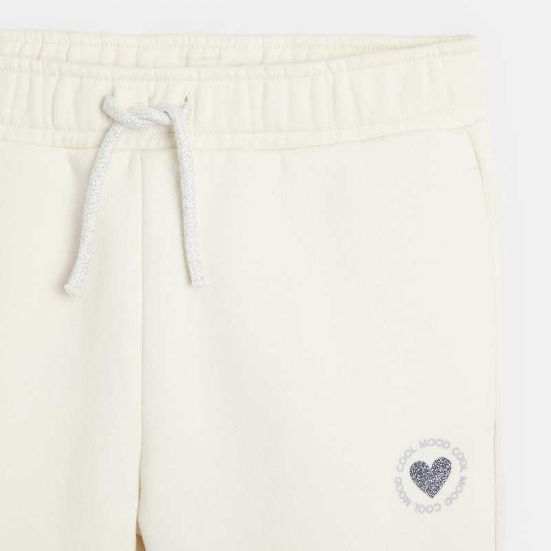 Pantalon de jogging uni blanc fille