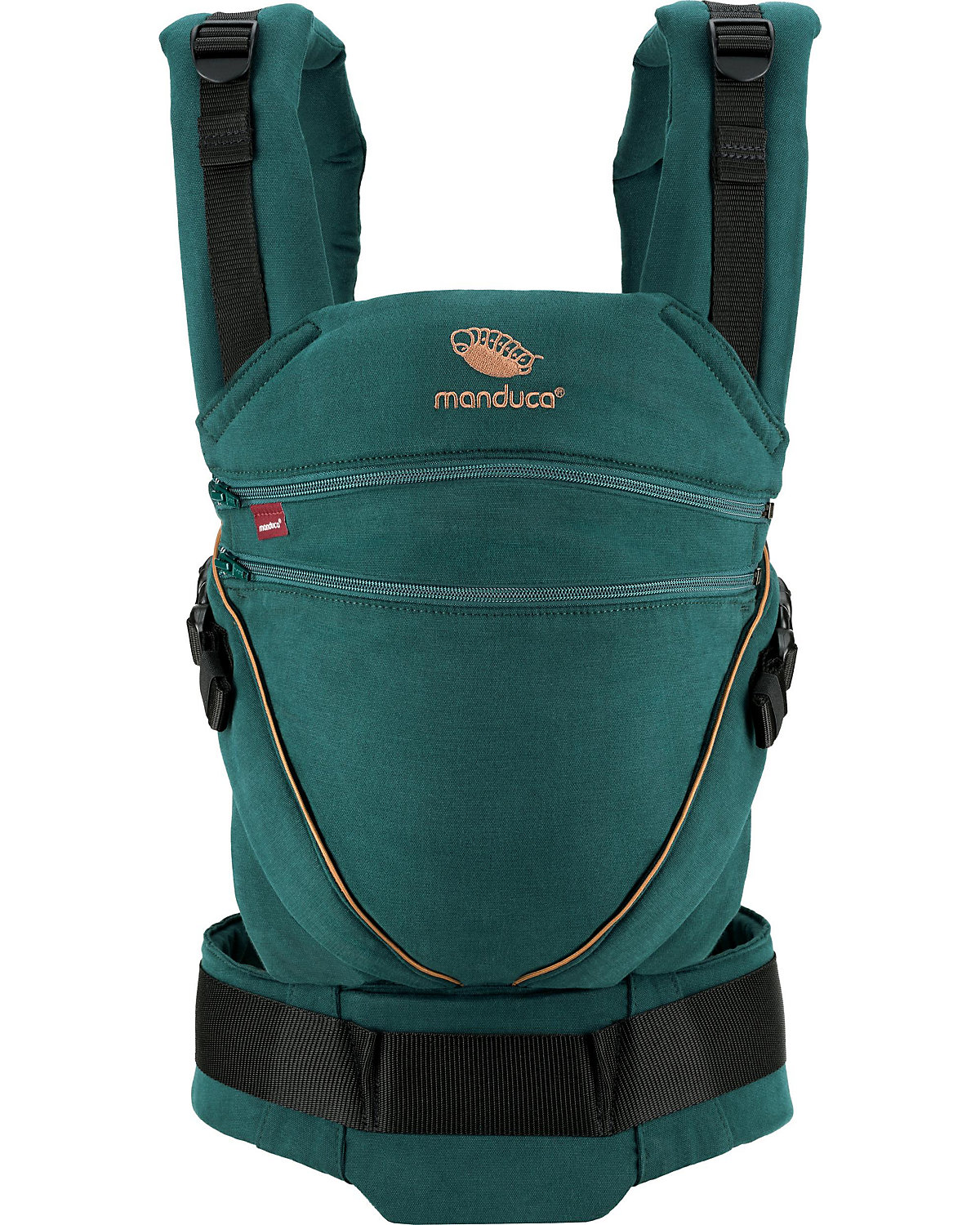 Babytrage XT Cotton, denimteal-toffee