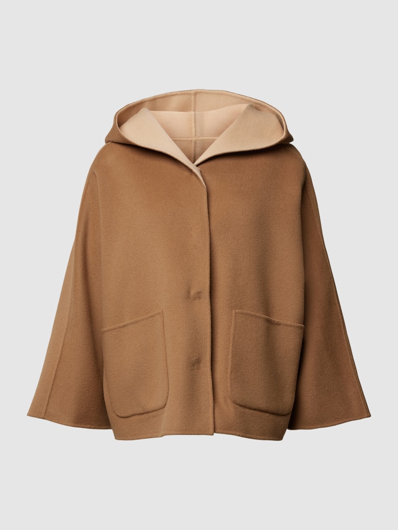 Jacke mit Druckknopfleiste Modell 'MAGNO' in camel