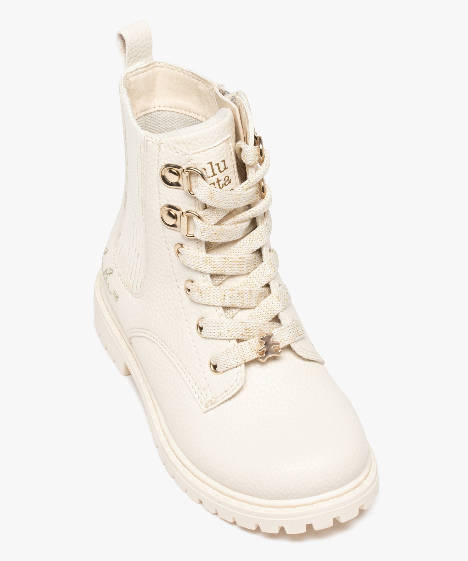 Boots fille unies Chelsea à semelle crantée - LuluCastagne... beige | GEMO
