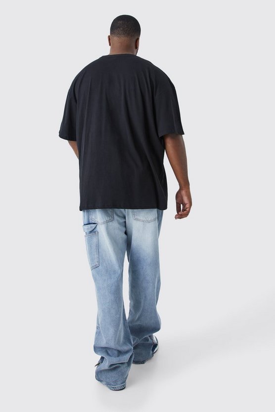 Plus Oversize T-Shirt mit Teddy Schmetterlings Print