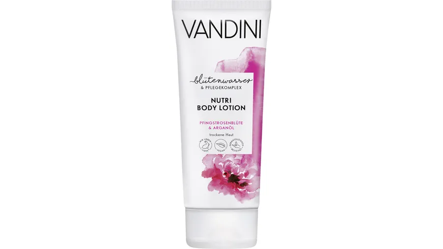 VANDINI NUTRI Body Lotion Pfingstrosenblüte & Arganöl Normale bis trockene Haut 200 ml 200 ml