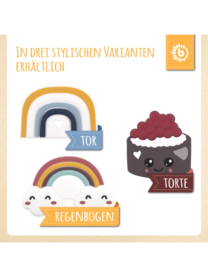 Bieco Spielwaren Beißring Silikon Regenbogen - ab Geburt in Mehrfarbig günstig kaufen onesize