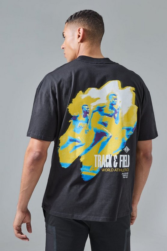 Man Active Oversize T-Shirt mit Paris 2024 Print