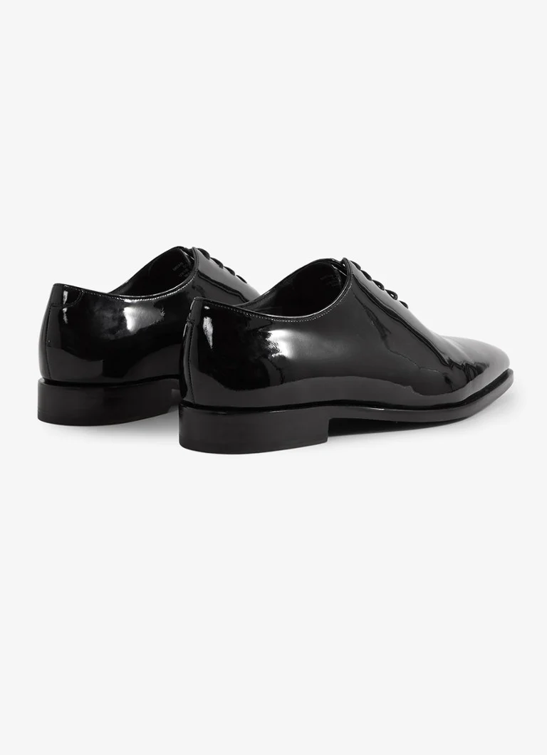 Buty sznurowane ze skóry lakierowanej Reiss Mead