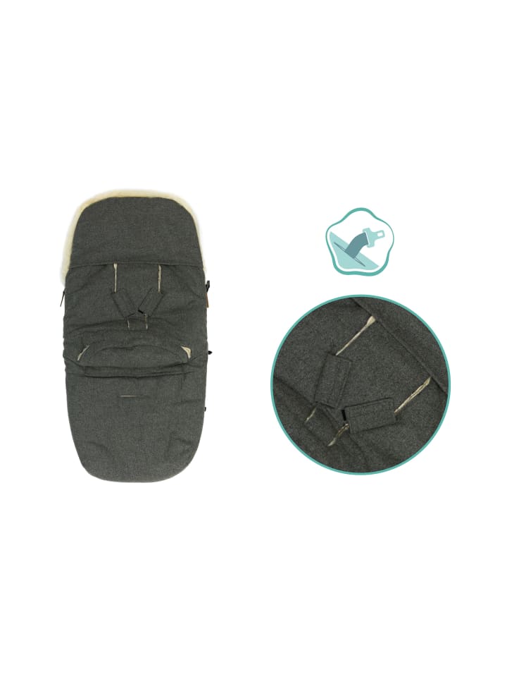 fillikid Echtfell-Winterfußsack Makalu Wool Exklusiv in Grau günstig kaufen onesize