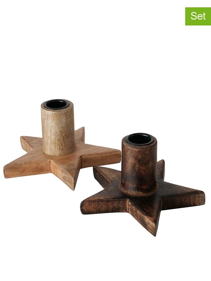Boltze 2er-Set: Kerzenhalter 