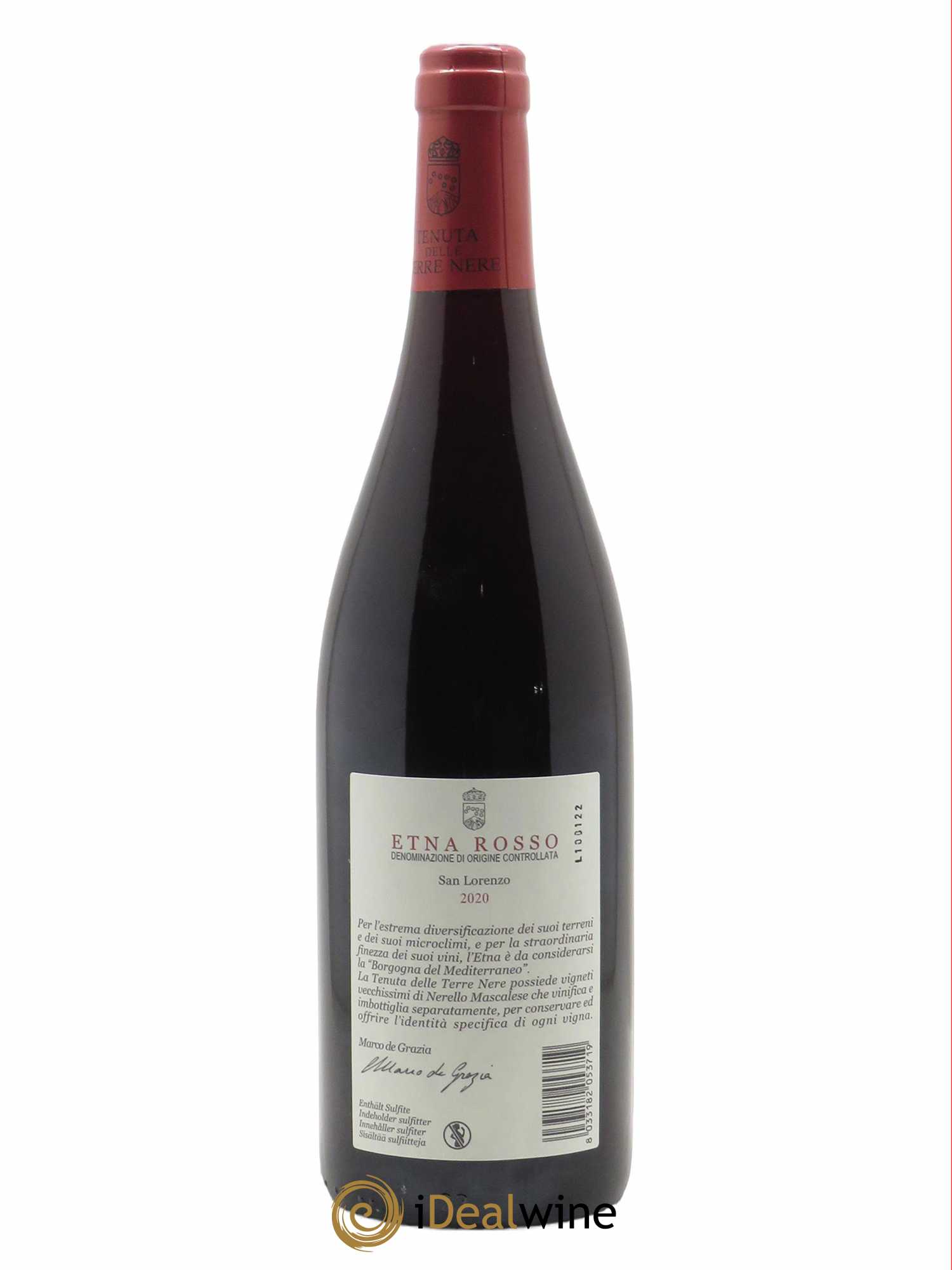Etna Rosso DOC Tenuta delle Terre Nere San Lorenzo  2020 - Lot de 1 Bouteille