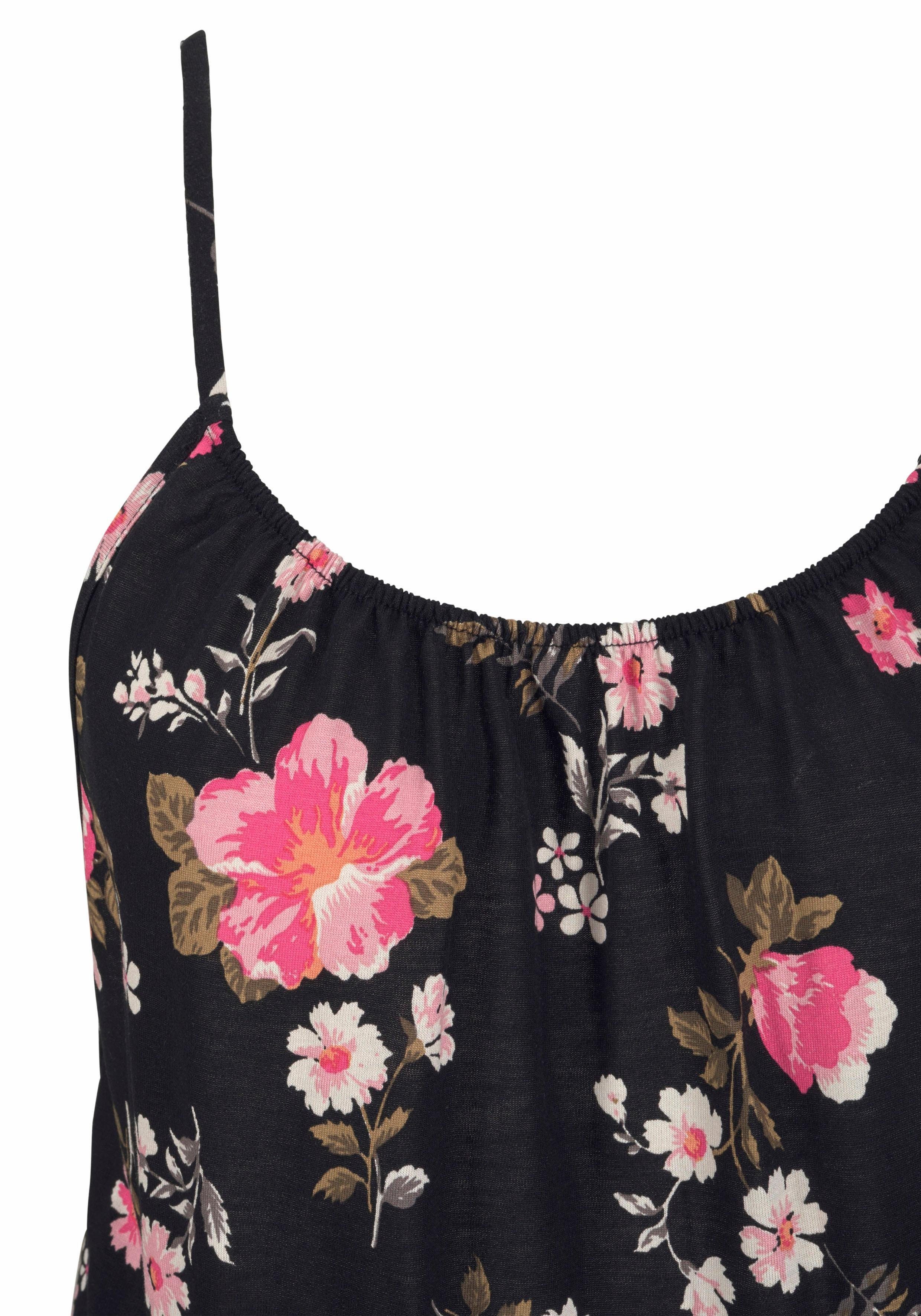 LASCANA Overall mit Spaghettiträgern und Blumenmuster