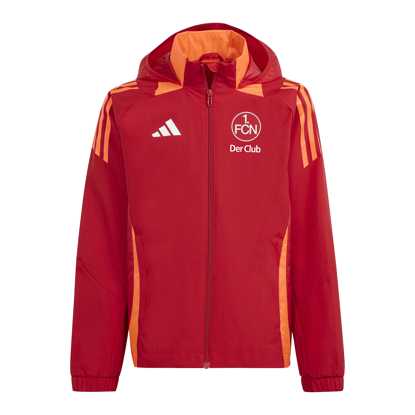 adidas 1.FC Nürnberg Allwetterjacke Kids Rot