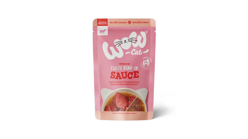 WOW Katzennassfutter Rind in Sauce 85 g