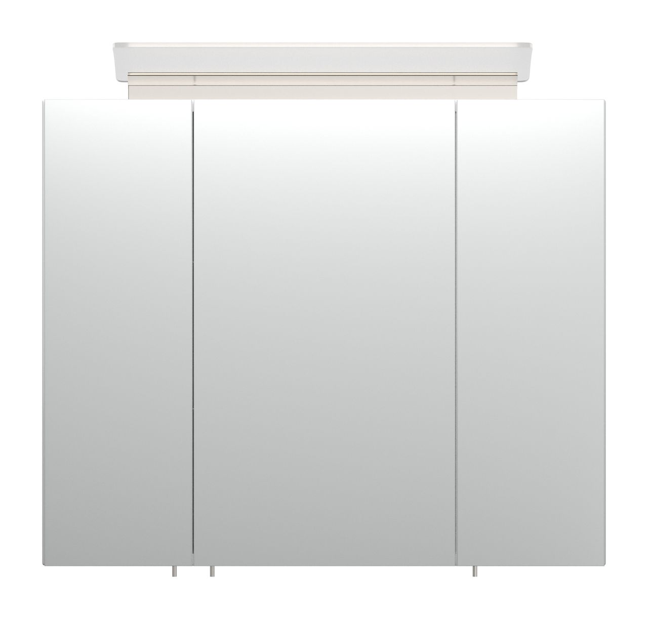 Posseik Spiegelschrank 75 inklusive LED-Acrylglaslampe weiss hochglanz EEK: F