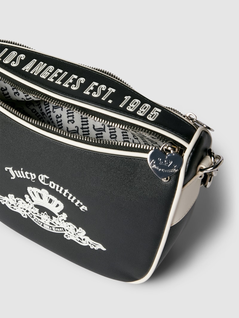 Crossbody Bag mit Label-Detail Modell 'HEATHER' in schwarz