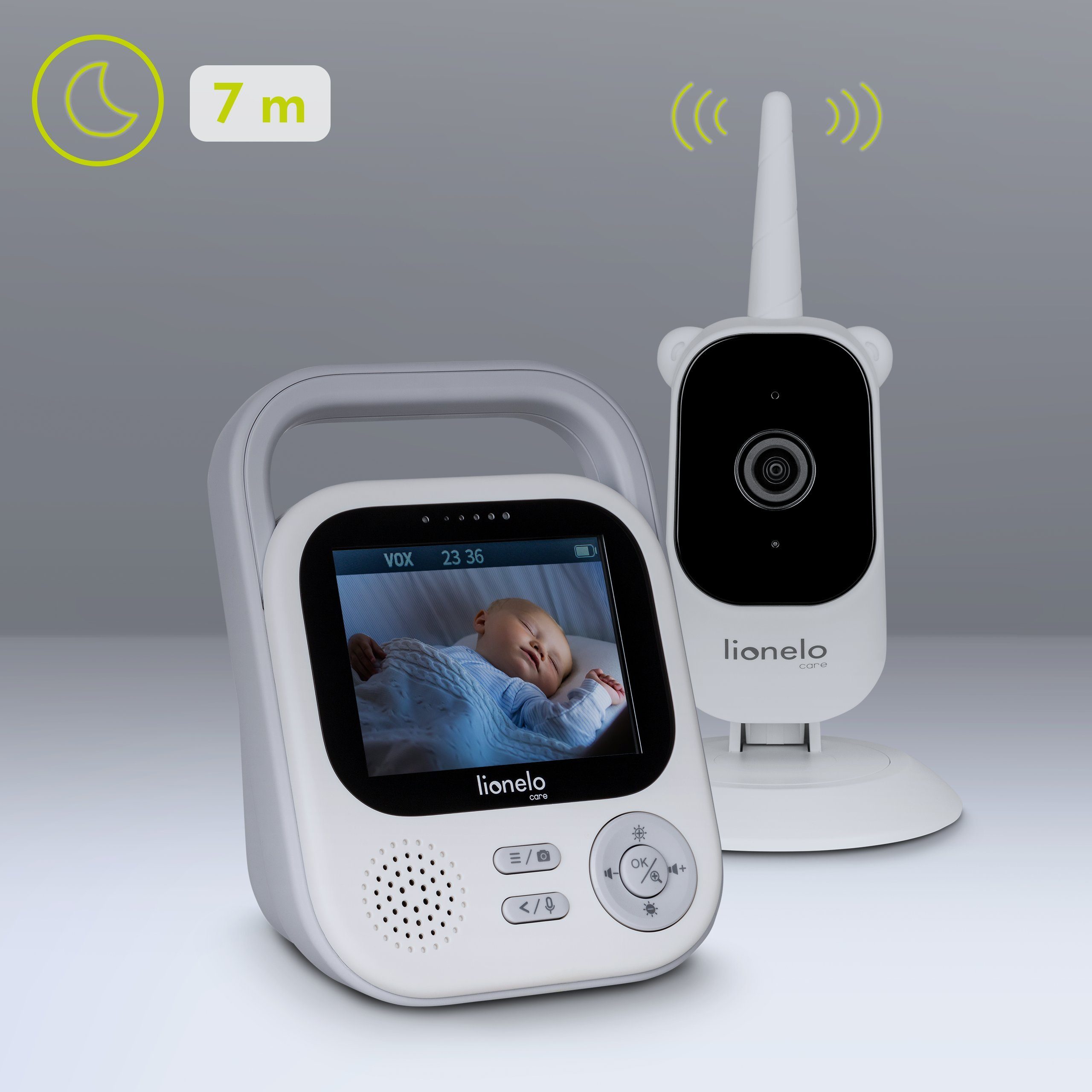 lionelo Video-Babyphone BABYLINE 3.2, Set, Set, 2,8