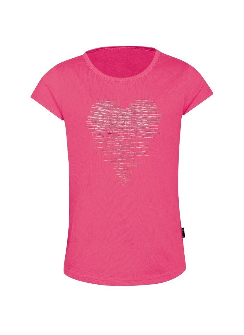 Trigema T-Shirt TRIGEMA T-Shirt mit glitzerndem Herz-Motiv