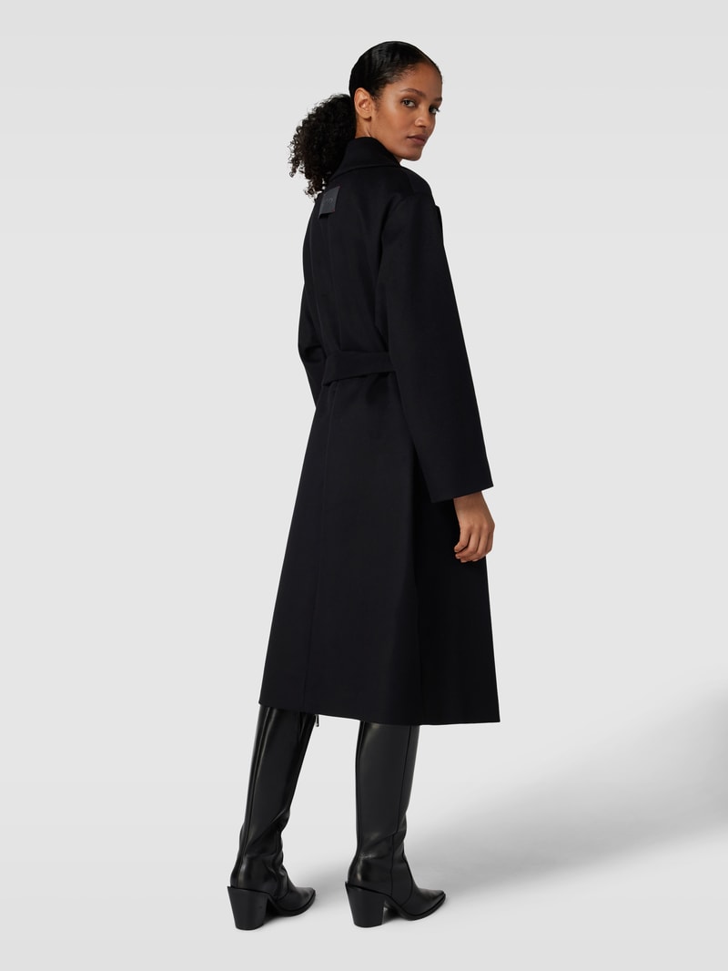 Mantel mit Bindegürtel Modell 'Mabelina' in schwarz