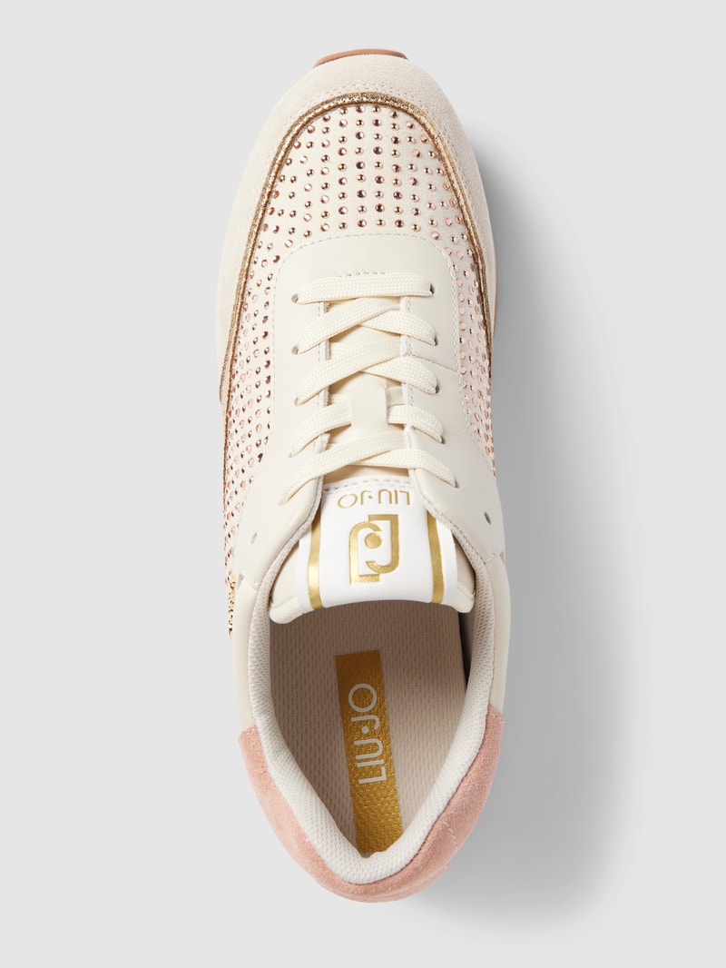 Sneaker mit Label-Applikation Modell 'WONDER' in beige