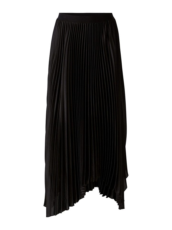 Oui Plisseerock in Schwarz günstig kaufen