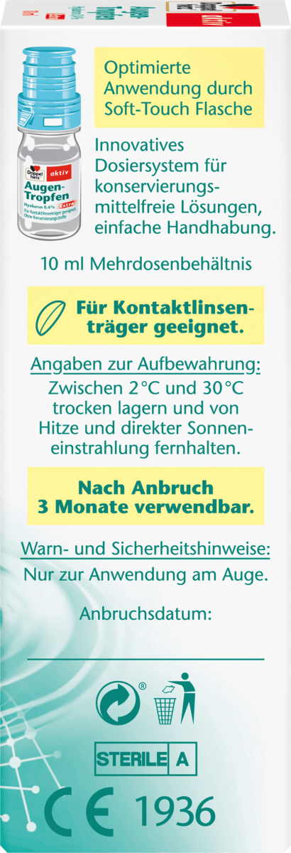 Augentropfen Hyaluron 0,4%, 10 ml