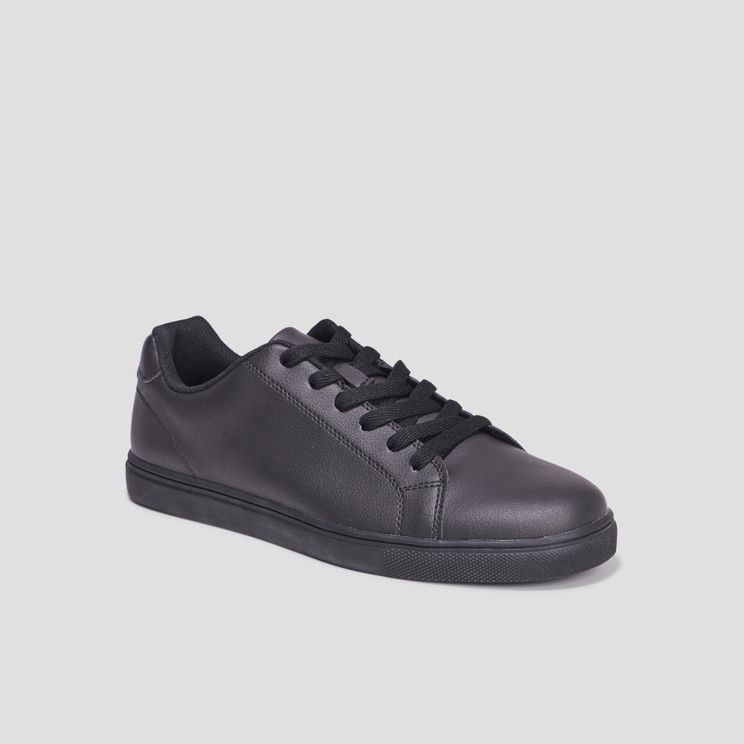 Tennis basses à lacets Clement noir homme | La Halle