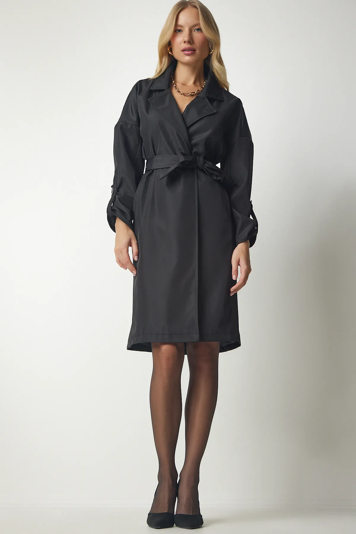 Happiness İstanbul  Trenchcoat - Schwarz - Basic