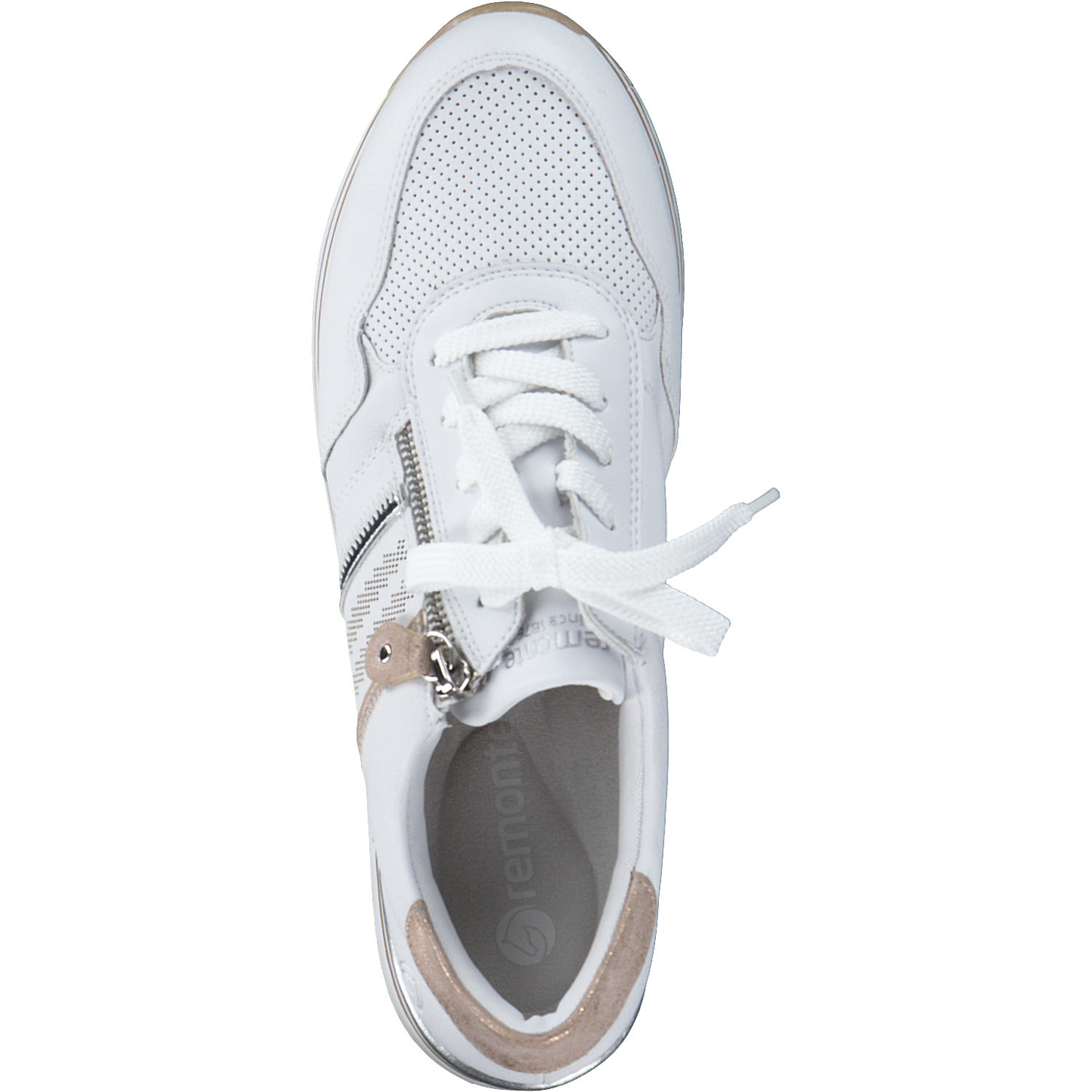 Remonte D1318, Schnürschuhe, Damen, weiss/argento/rosegold/weiss