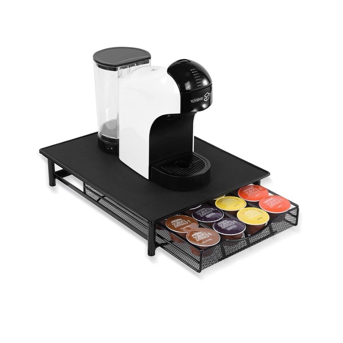 DKD Home Decor Kapselmaschine Organizer für Kaffeekapseln DKD Home Decor Schwarz Metall 21 x 31 x 7