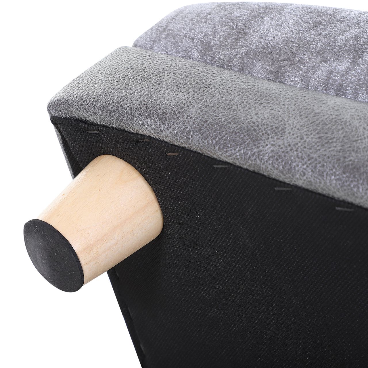 PawHut Hundesofa Haustiersofa Hundebett Hundematte Kunstleder Kurzplüsch Grau